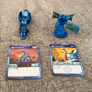 Blue Bakugan Toy & Card Set